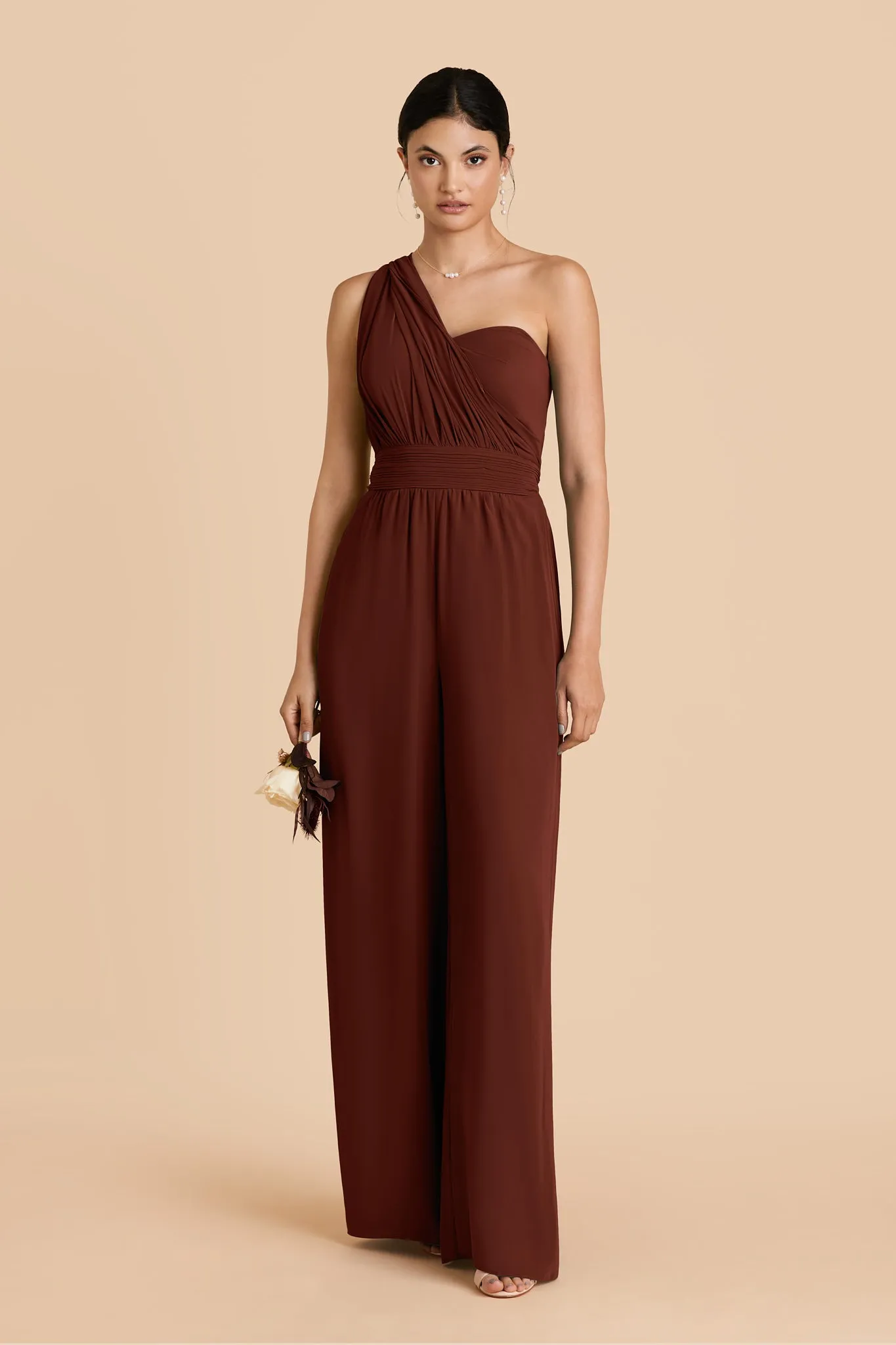 Gigi Chiffon Jumpsuit - Cognac sold by Birdy Grey product image thumbnail 3
