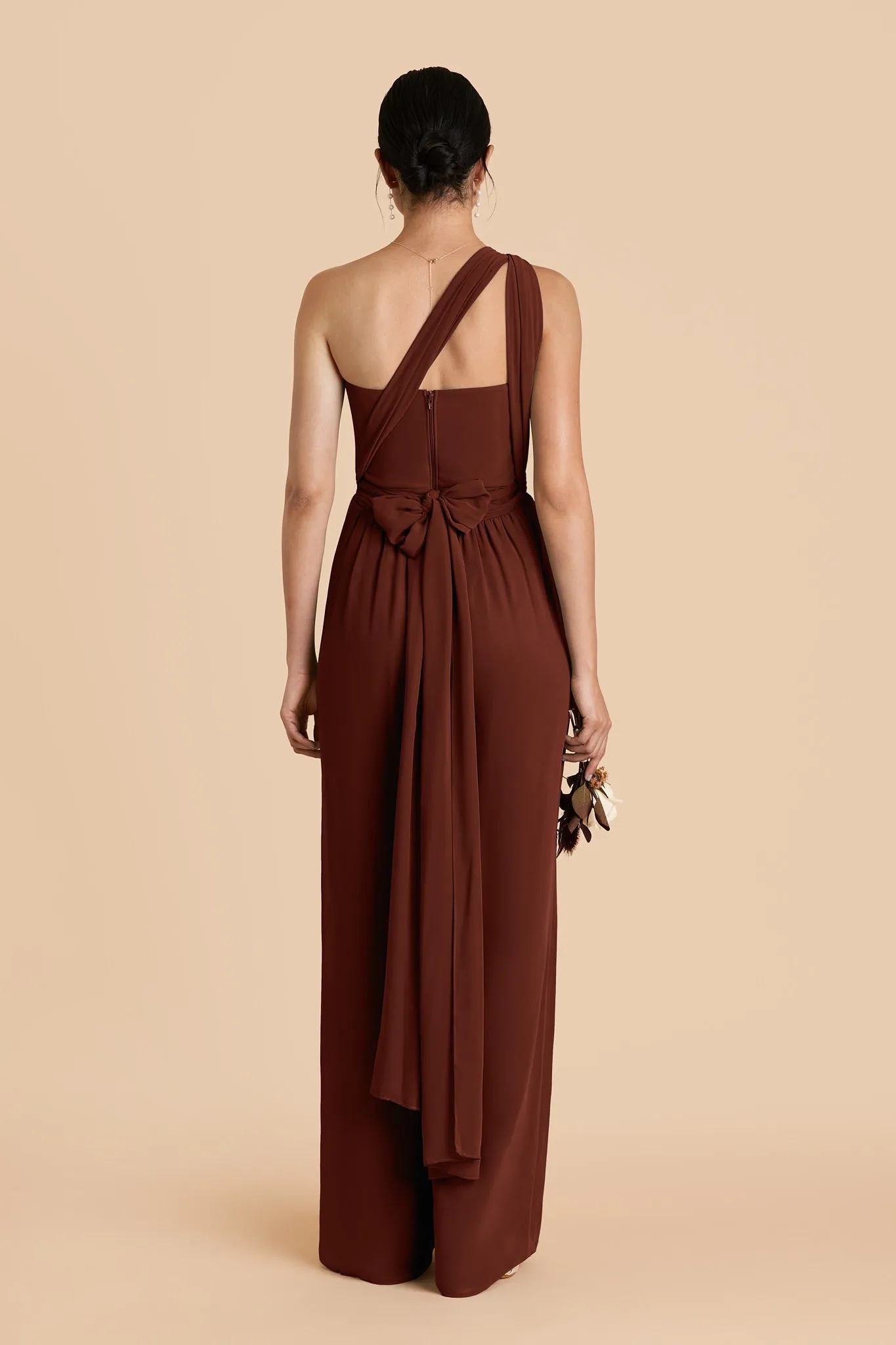 Gigi Chiffon Jumpsuit - Cognac sold by Birdy Grey product image thumbnail 4