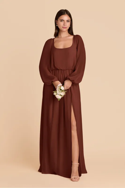 Eloise Chiffon Dress - Cognac sold by Birdy Grey