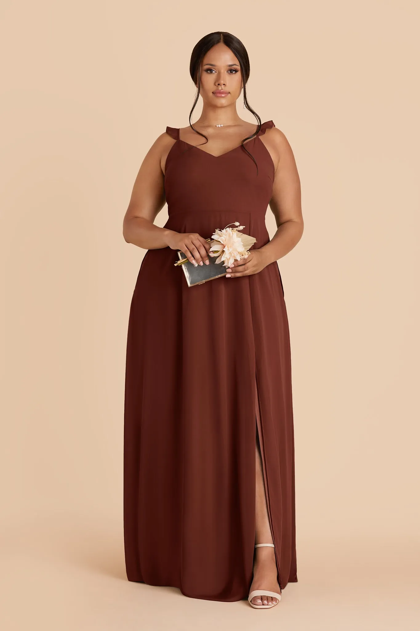 Doris Chiffon Dress - Cognac sold by Birdy Grey product image thumbnail 2