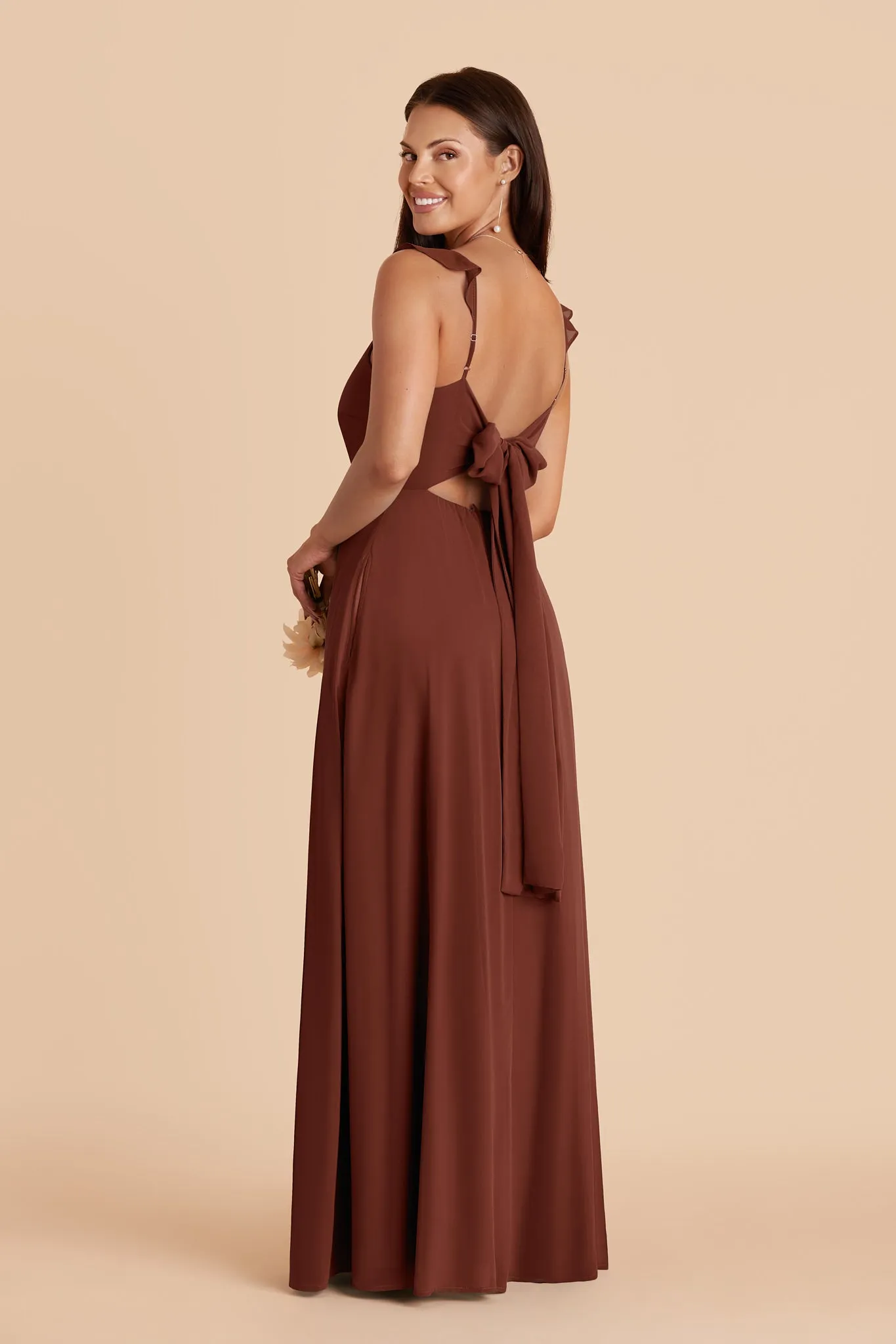 Doris Chiffon Dress - Cognac sold by Birdy Grey product image thumbnail 4
