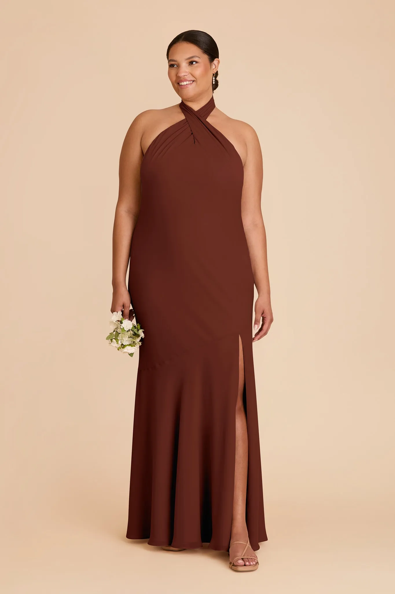 Stephanie Chiffon Dress - Cognac sold by Birdy Grey product image thumbnail 2