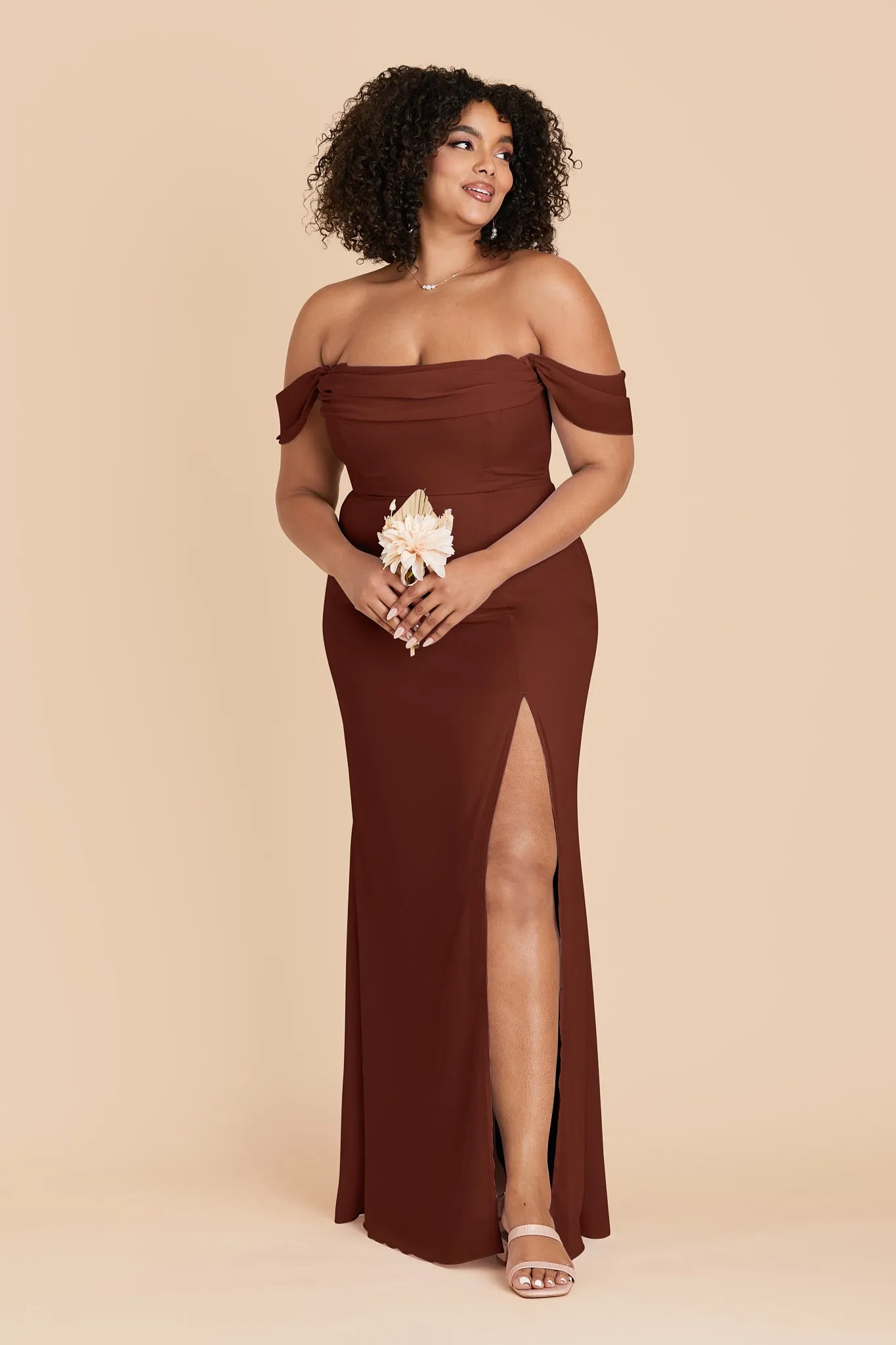 Mira Chiffon Dress - Cognac sold by Birdy Grey product image thumbnail 5