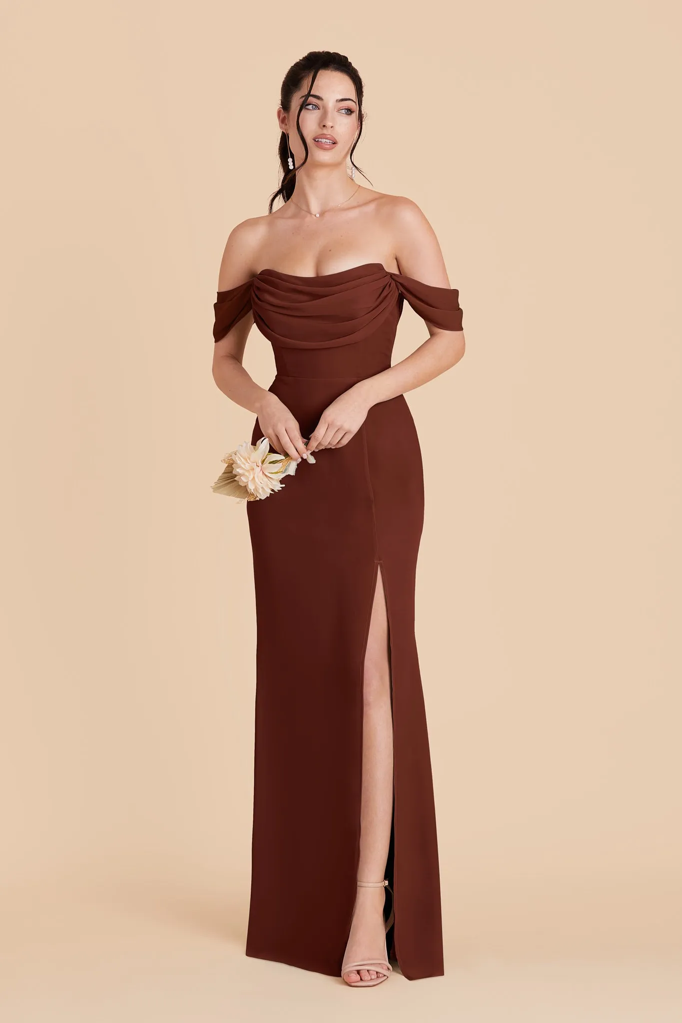 Mira Chiffon Dress - Cognac sold by Birdy Grey product image thumbnail 4