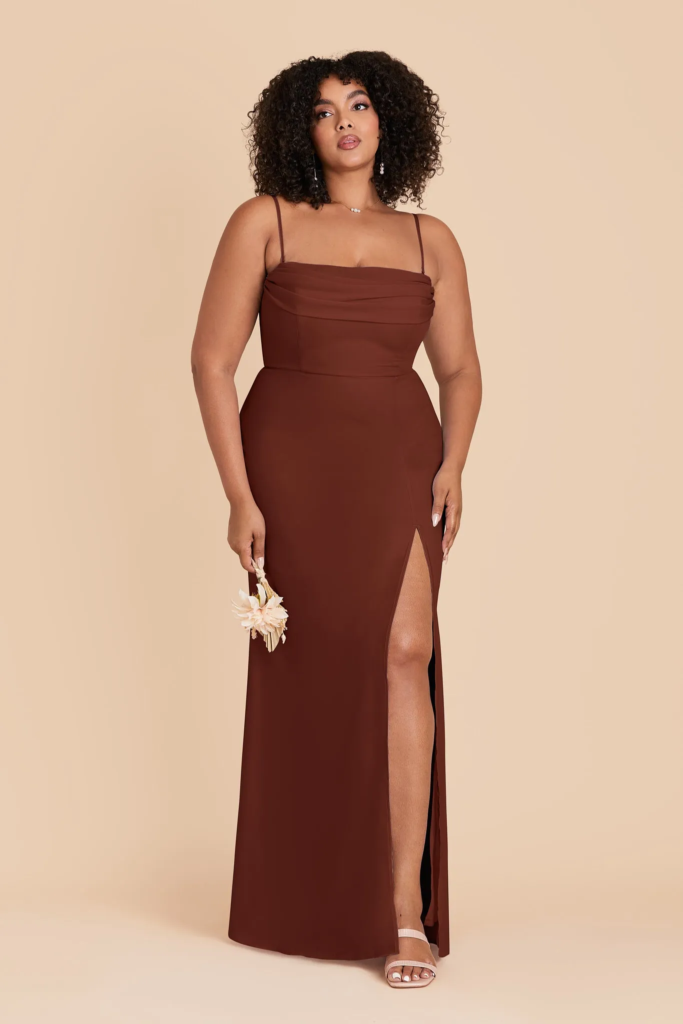 Mira Chiffon Dress - Cognac sold by Birdy Grey product image thumbnail 2