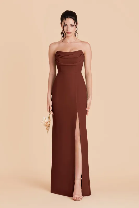Mira Chiffon Dress - Cognac sold by Birdy Grey