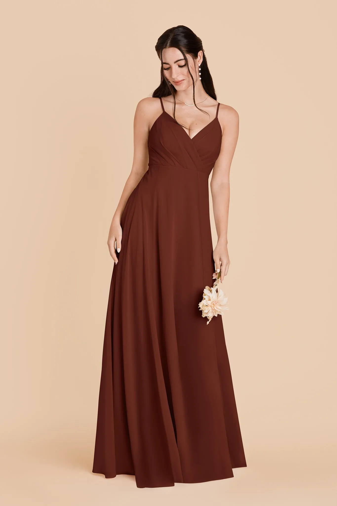 Kaia Chiffon Dress - Cognac sold by Birdy Grey product image thumbnail 3