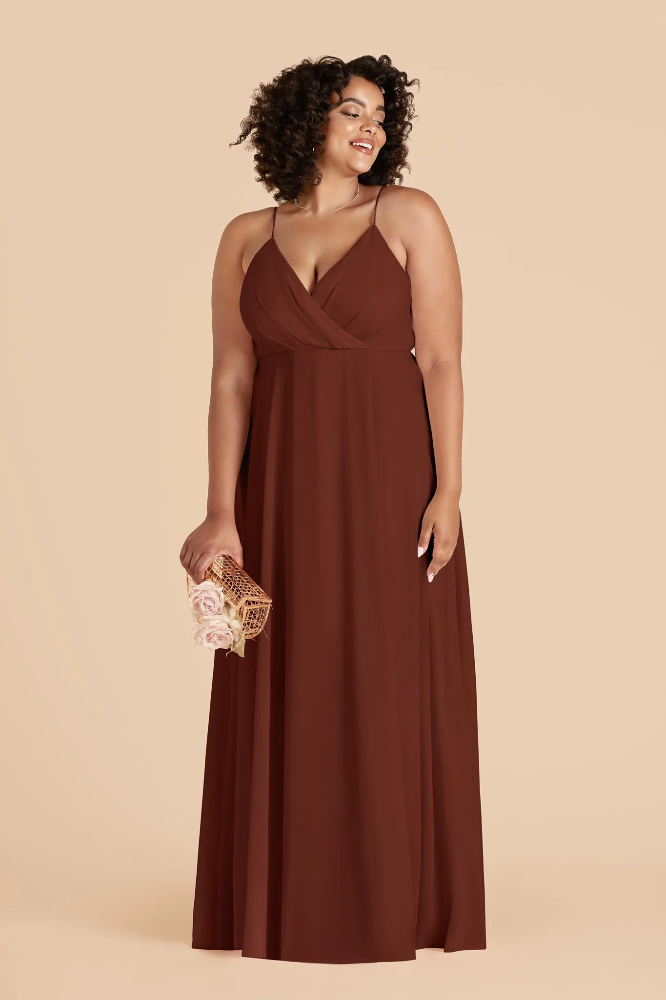Kaia Chiffon Dress - Cognac sold by Birdy Grey product image thumbnail 2