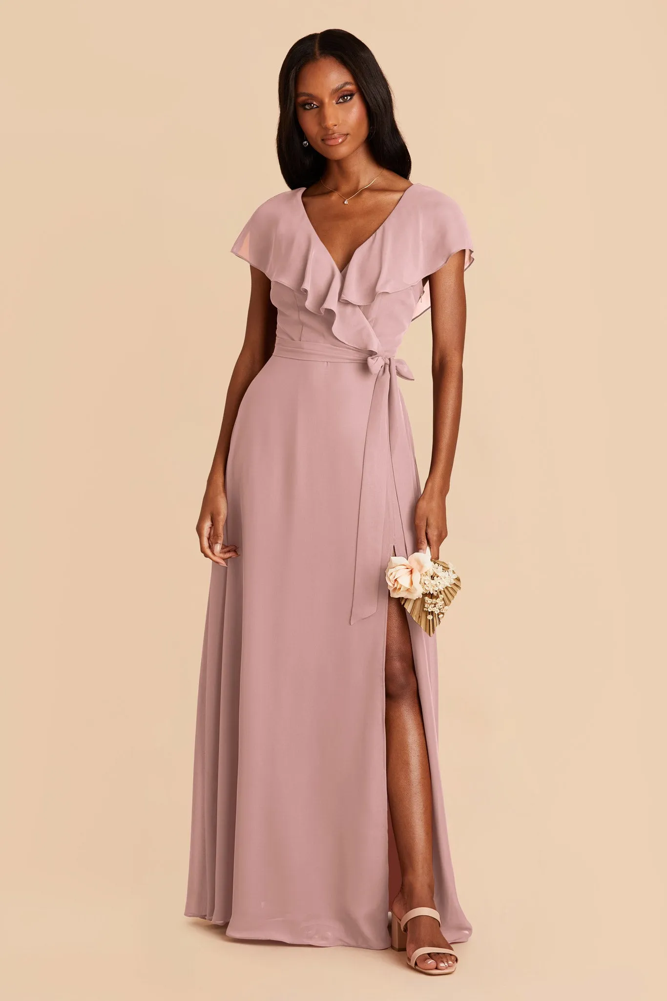 Jackson Chiffon Dress - English Rose sold by Birdy Grey product image thumbnail 3