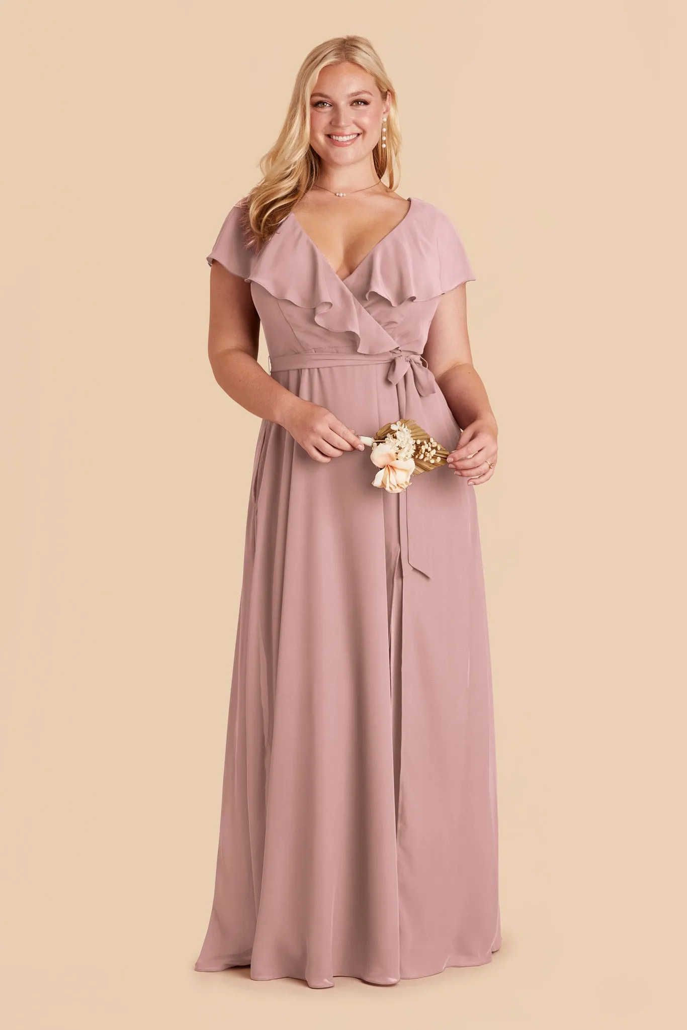 Jackson Chiffon Dress - English Rose sold by Birdy Grey