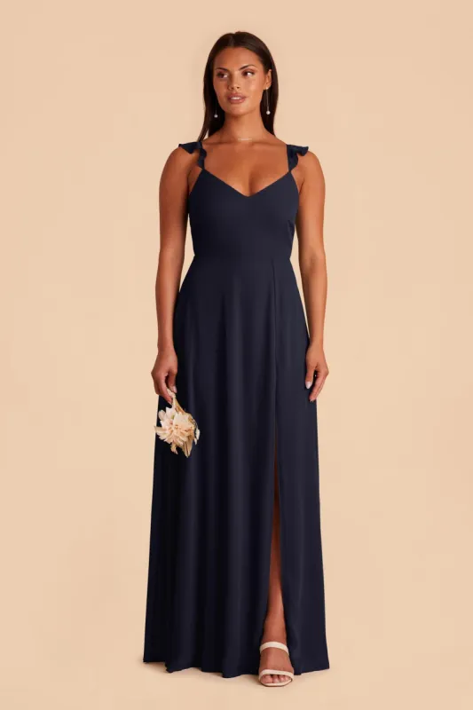 Doris Chiffon Dress - Navy sold by Birdy Grey