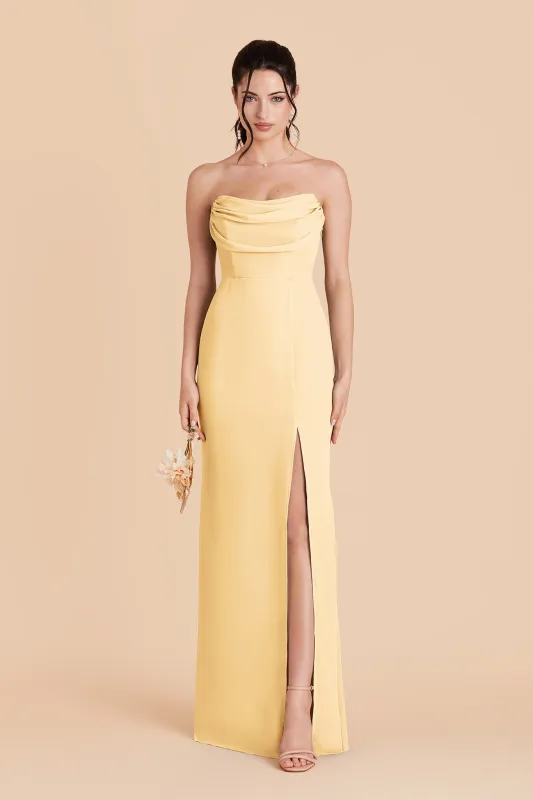 Mira Chiffon Dress - Butter sold by Birdy Grey