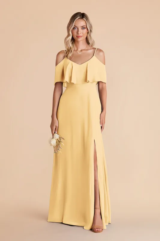Jane Chiffon Dress Slit - Butter sold by Birdy Grey