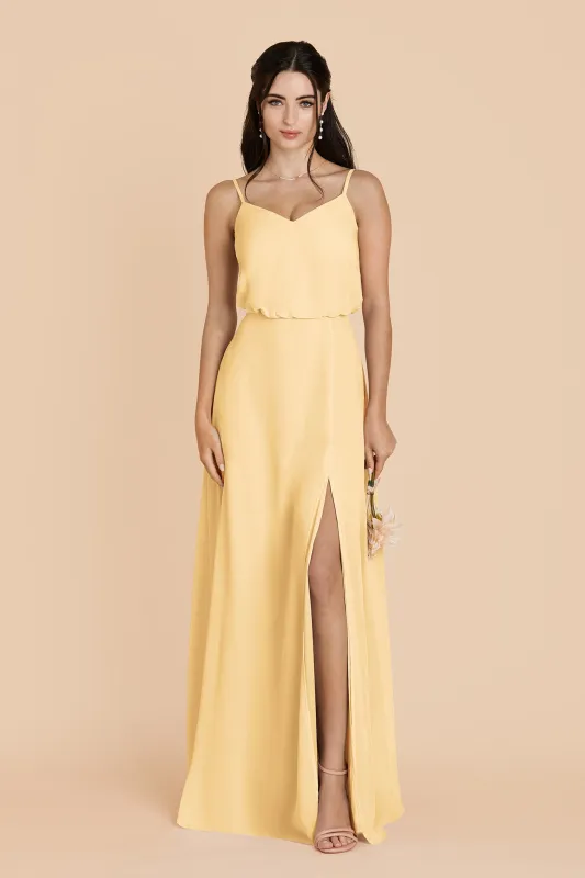 Gwennie Chiffon Dress Slit - Butter sold by Birdy Grey