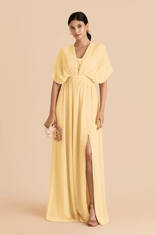Grace Chiffon Dress Slit - Butter sold by Birdy Grey