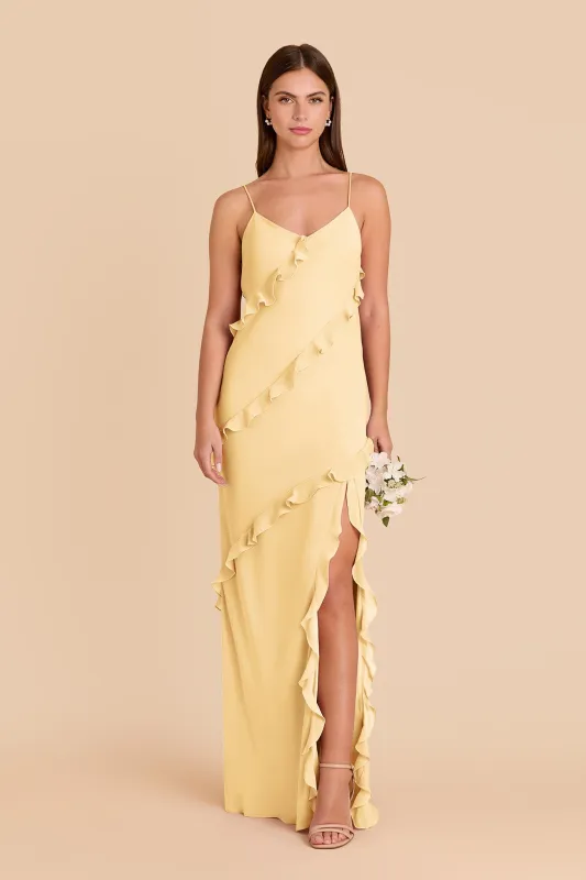 Valentina Chiffon Dress - Butter sold by Birdy Grey