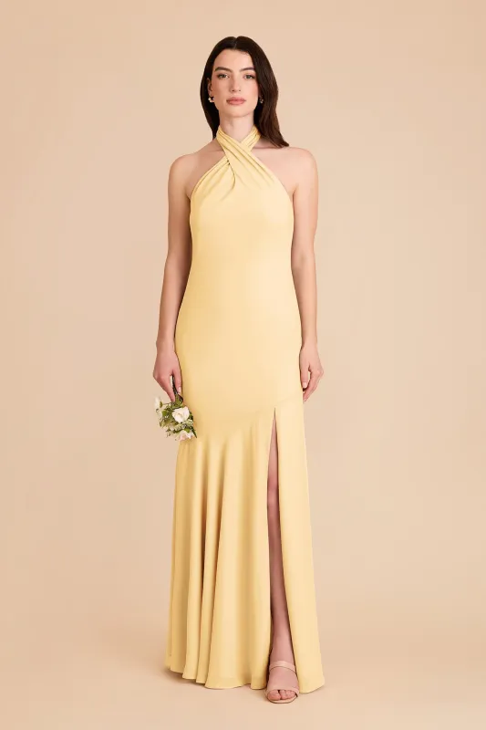 Stephanie Chiffon Dress - Butter sold by Birdy Grey