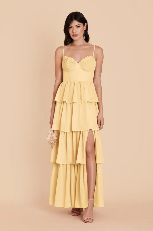 Lola Chiffon Dress - Butter sold by Birdy Grey