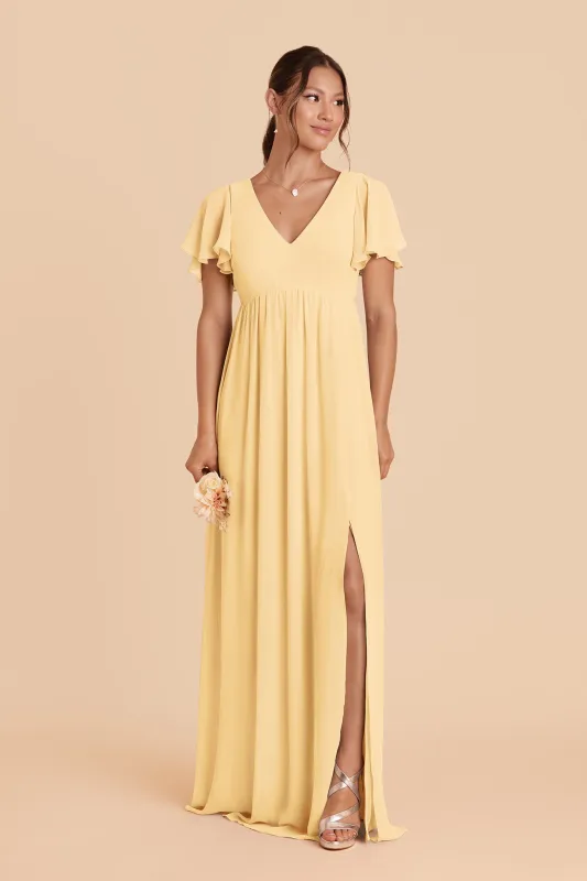 Hannah Chiffon Dress - Butter sold by Birdy Grey
