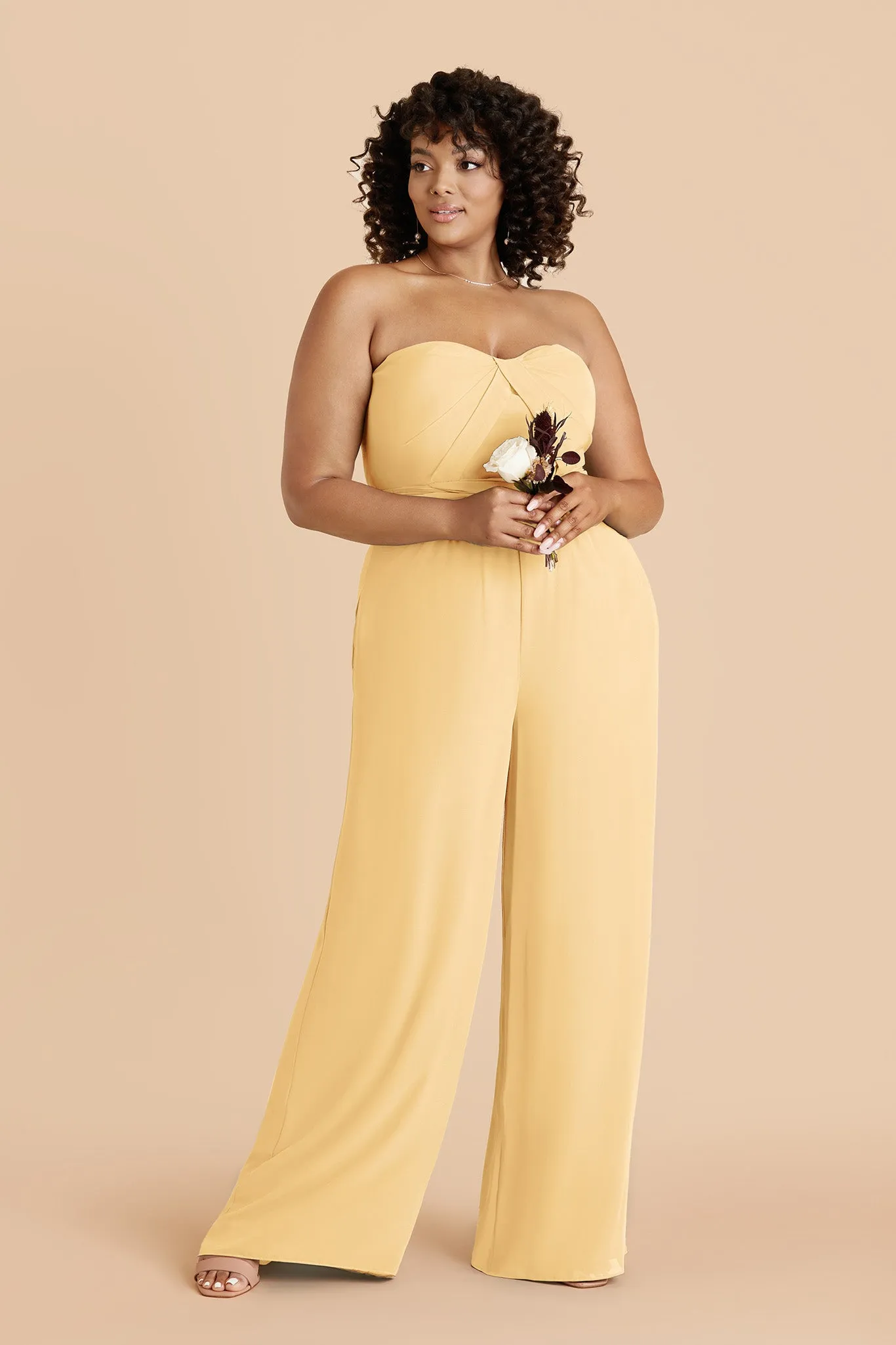 Gigi Chiffon Jumpsuit - Butter sold by Birdy Grey product image thumbnail 5