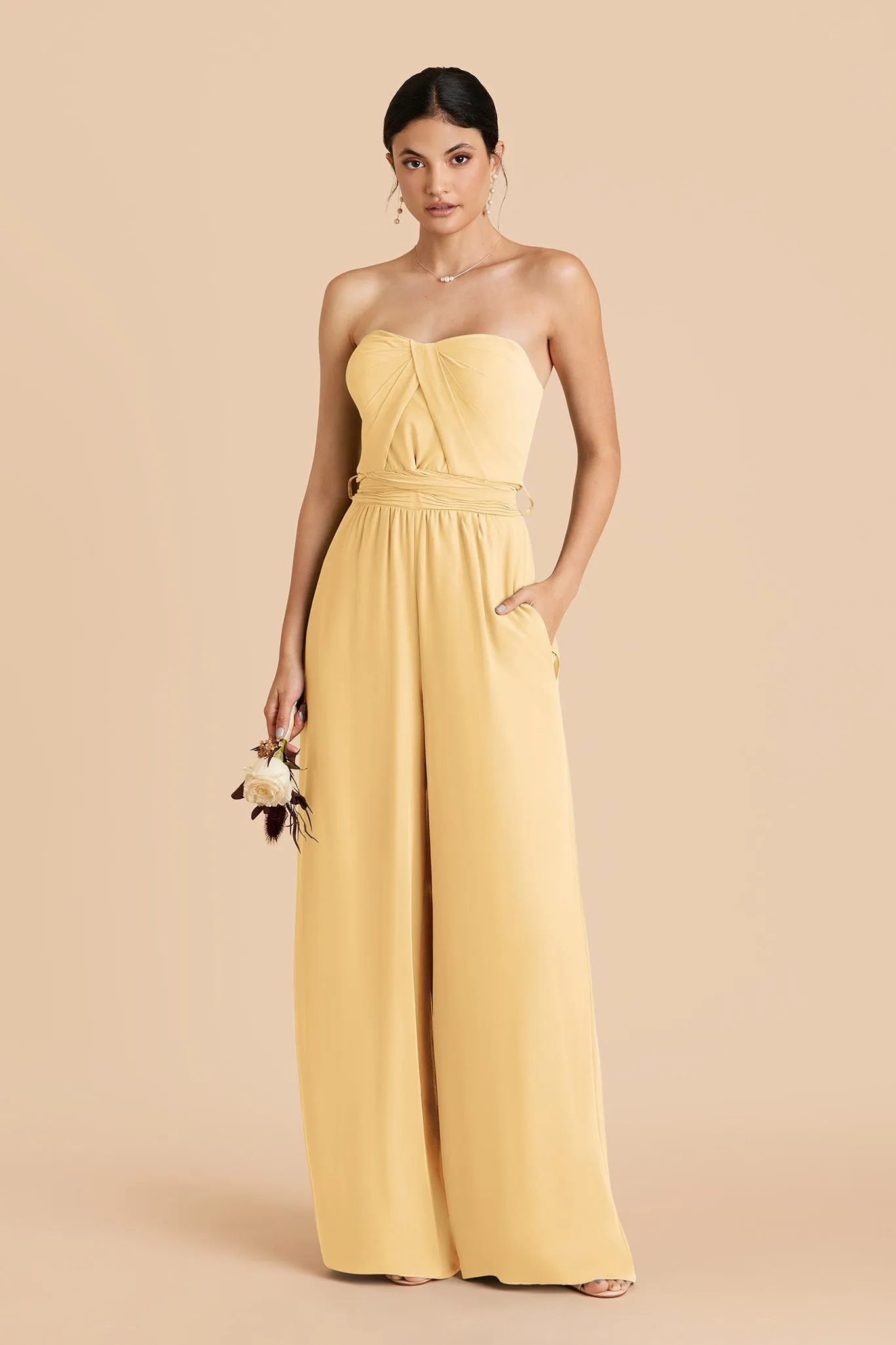 Gigi Chiffon Jumpsuit - Butter sold by Birdy Grey product image thumbnail 2