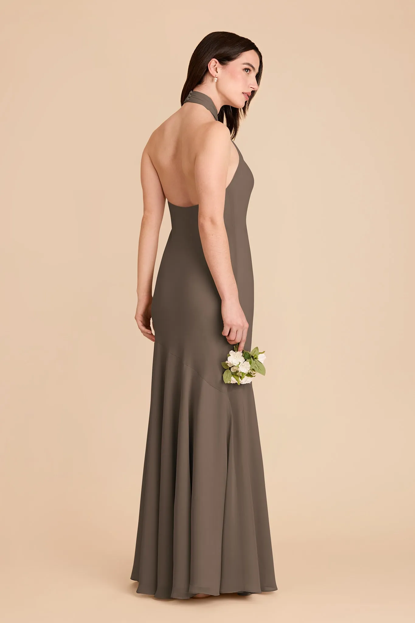 Stephanie Chiffon Dress - Mocha sold by Birdy Grey product image thumbnail 4