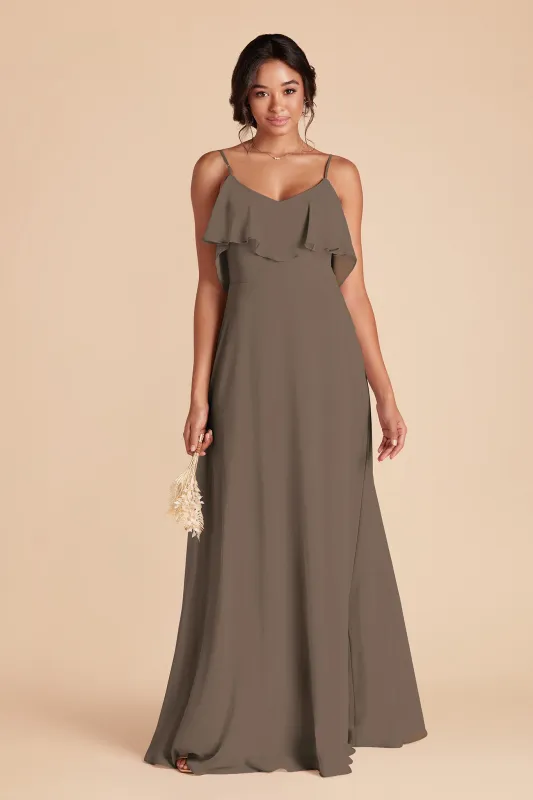 Jane Chiffon Dress - Mocha sold by Birdy Grey