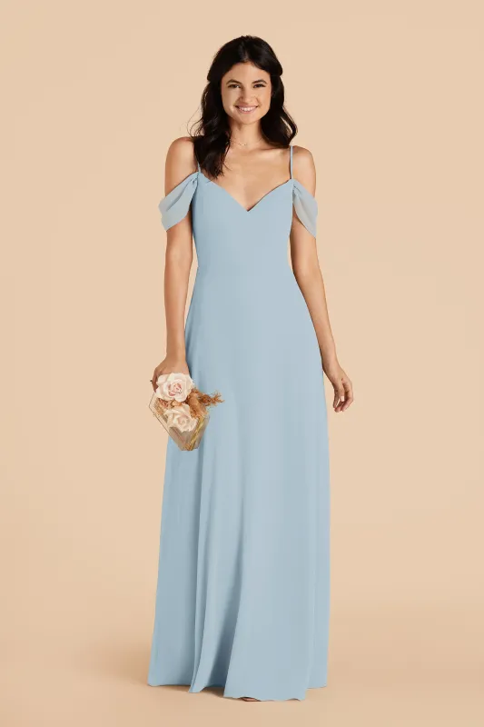 Devin Chiffon Dress - Sky Blue sold by Birdy Grey