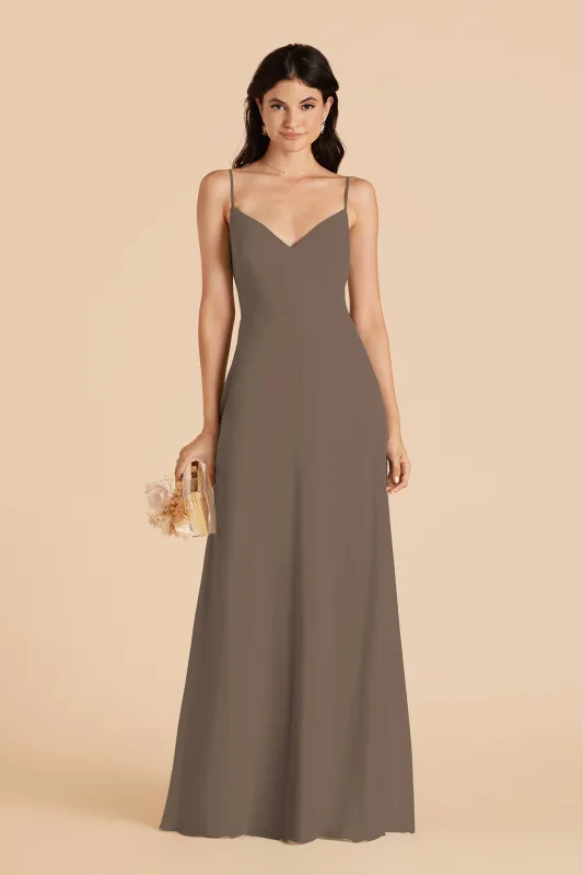 Devin Chiffon Dress - Mocha sold by Birdy Grey