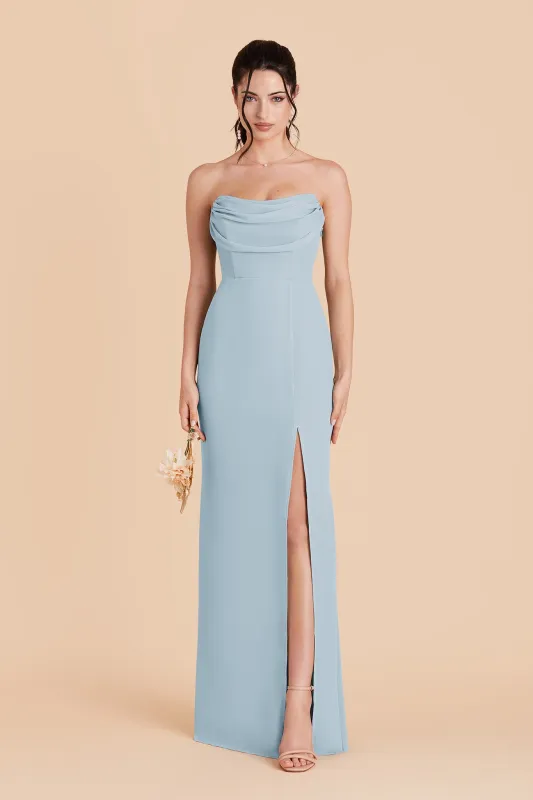 Mira Chiffon Dress - Sky Blue sold by Birdy Grey