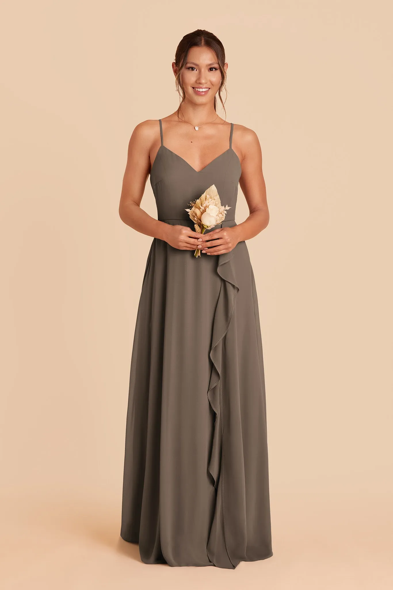 Theresa Chiffon Dress - Mocha sold by Birdy Grey product image thumbnail 3