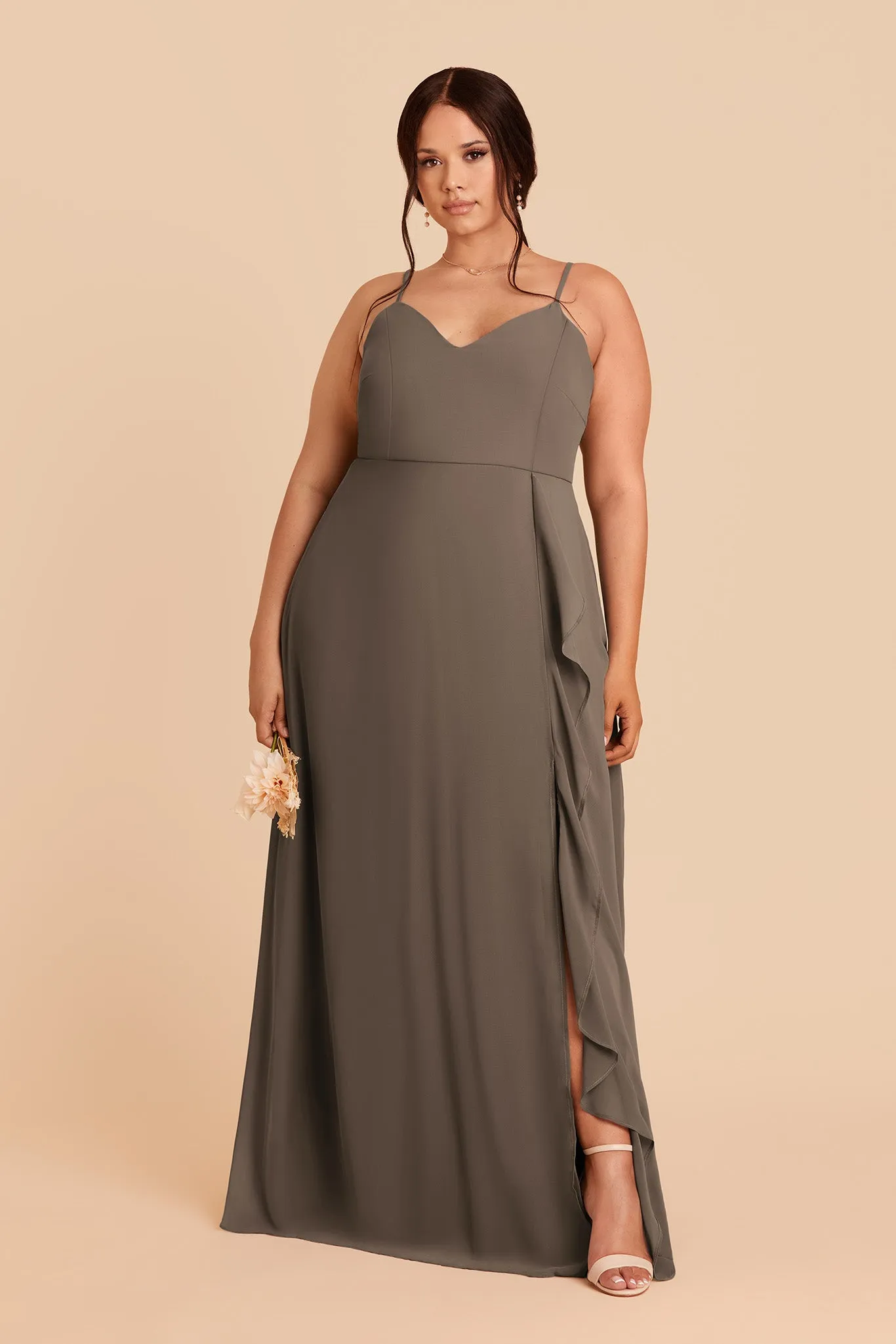 Theresa Chiffon Dress - Mocha sold by Birdy Grey product image thumbnail 2