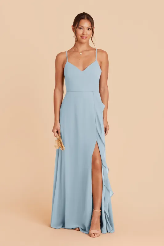 Theresa Chiffon Dress - Sky Blue made by Birdy Grey
