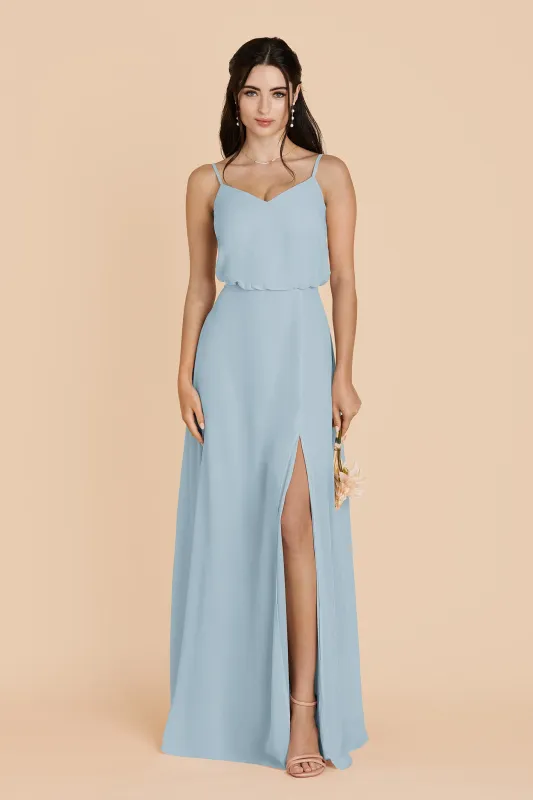 Gwennie Chiffon Dress With Slit - Sky Blue sold by Birdy Grey