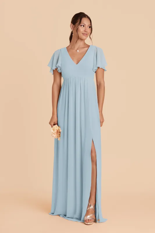 Hannah Chiffon Dress - Sky Blue sold by Birdy Grey