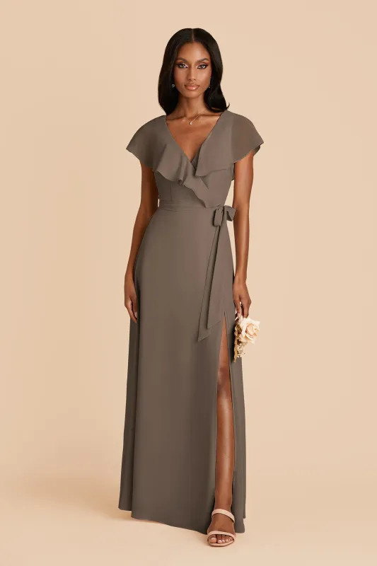 Jackson Chiffon Dress - Mocha sold by Birdy Grey