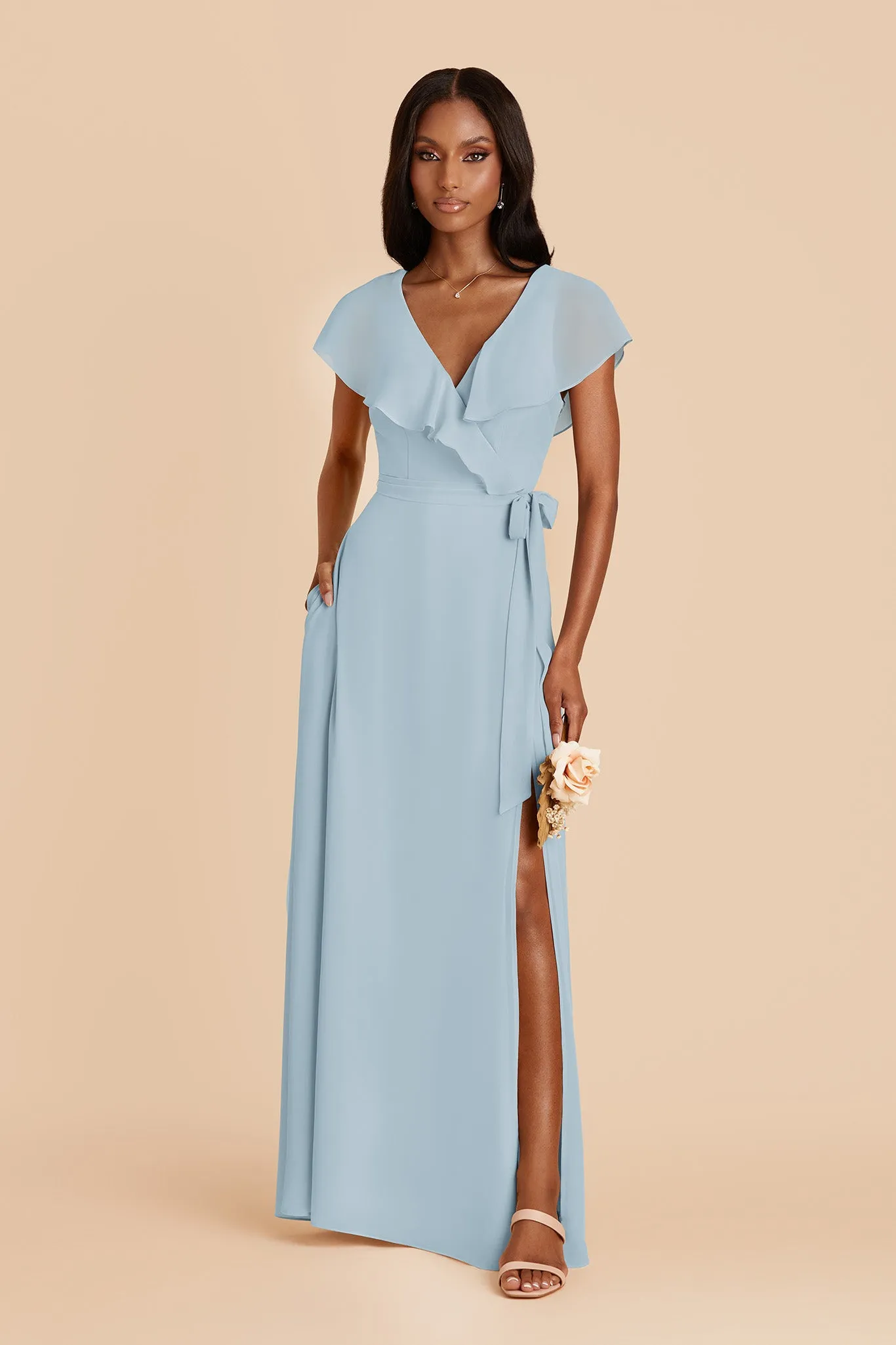 Jackson Chiffon Dress - Sky Blue sold by Birdy Grey product image thumbnail 3