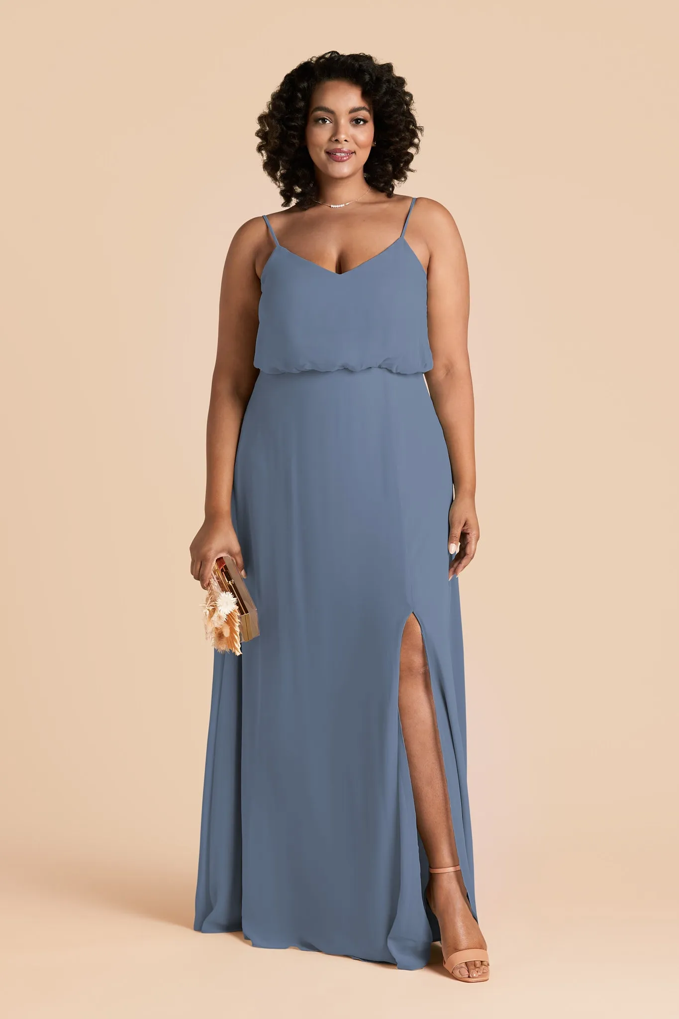 Gwennie Chiffon Dress Slit - French Blue sold by Birdy Grey product image thumbnail 2