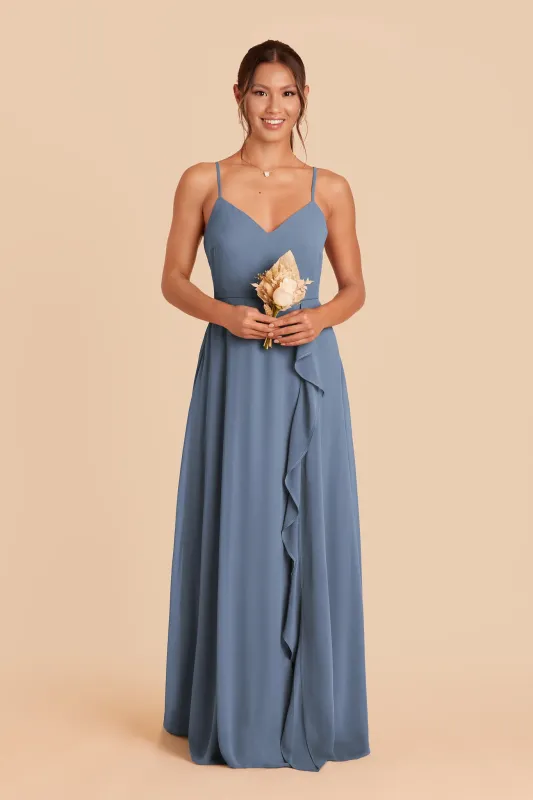 Theresa Chiffon Dress - French Blue made by Birdy Grey