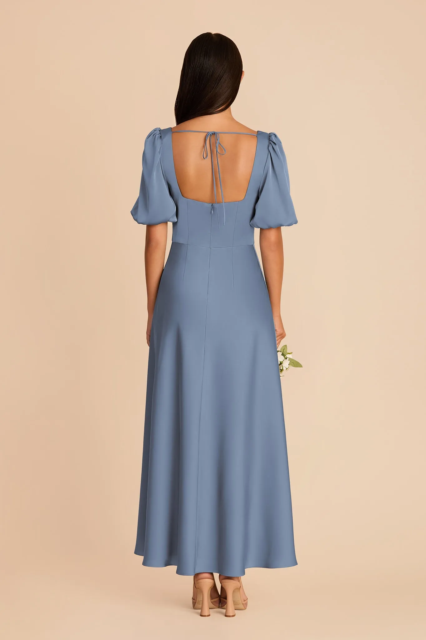 Juliette Matte Satin Dress - French Blue sold by Birdy Grey product image thumbnail 5