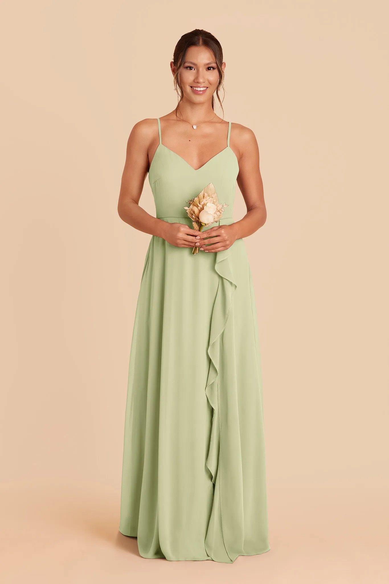Theresa Chiffon Dress - Pale Pistachio sold by Birdy Grey product image thumbnail 3