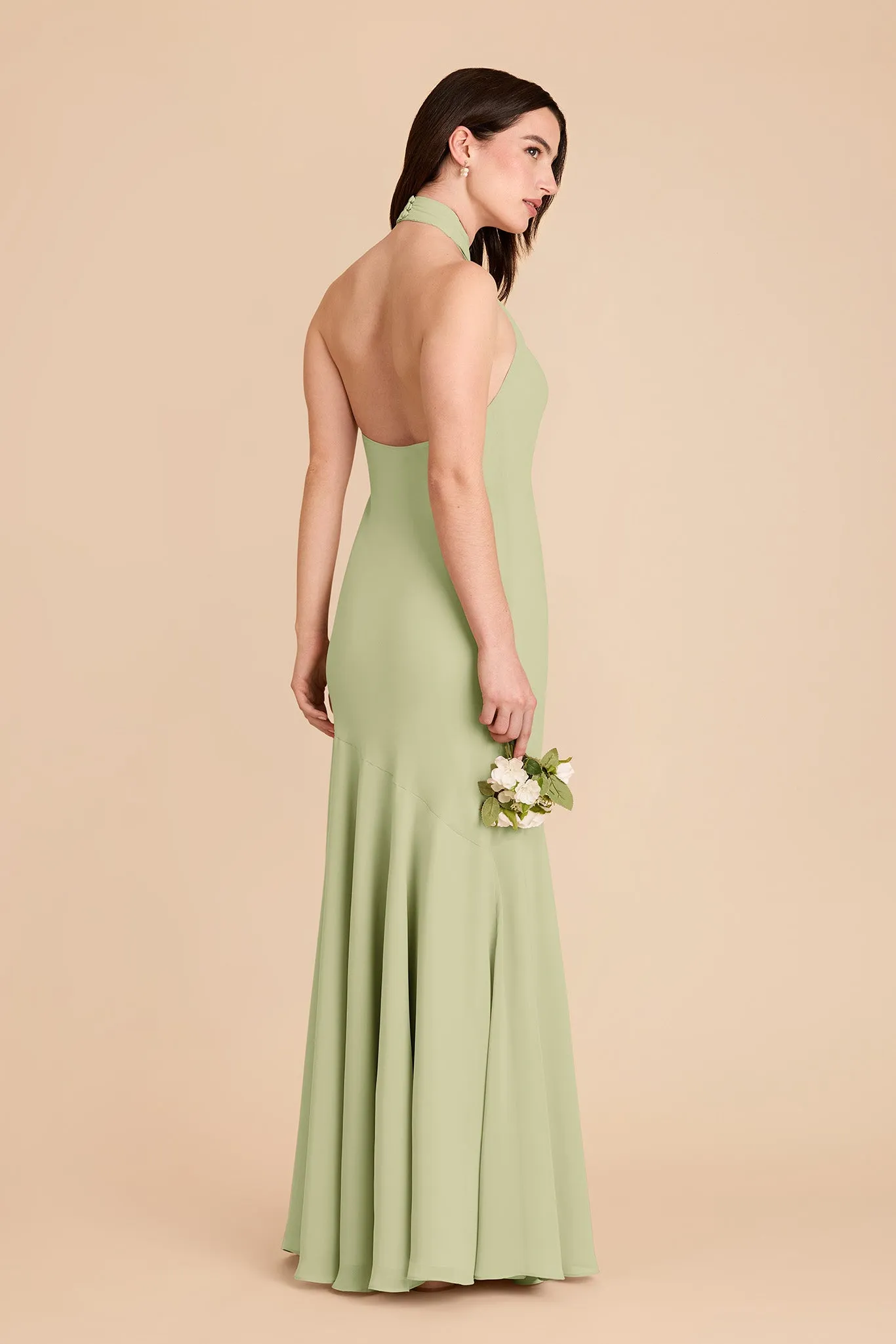 Stephanie Chiffon Dress - Pale Pistachio sold by Birdy Grey product image thumbnail 4