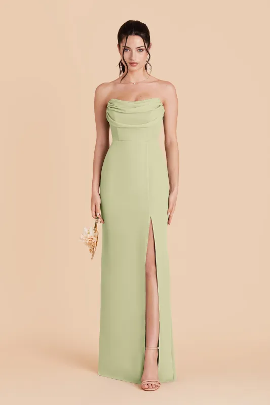 Mira Chiffon Dress - Pale Pistachio sold by Birdy Grey