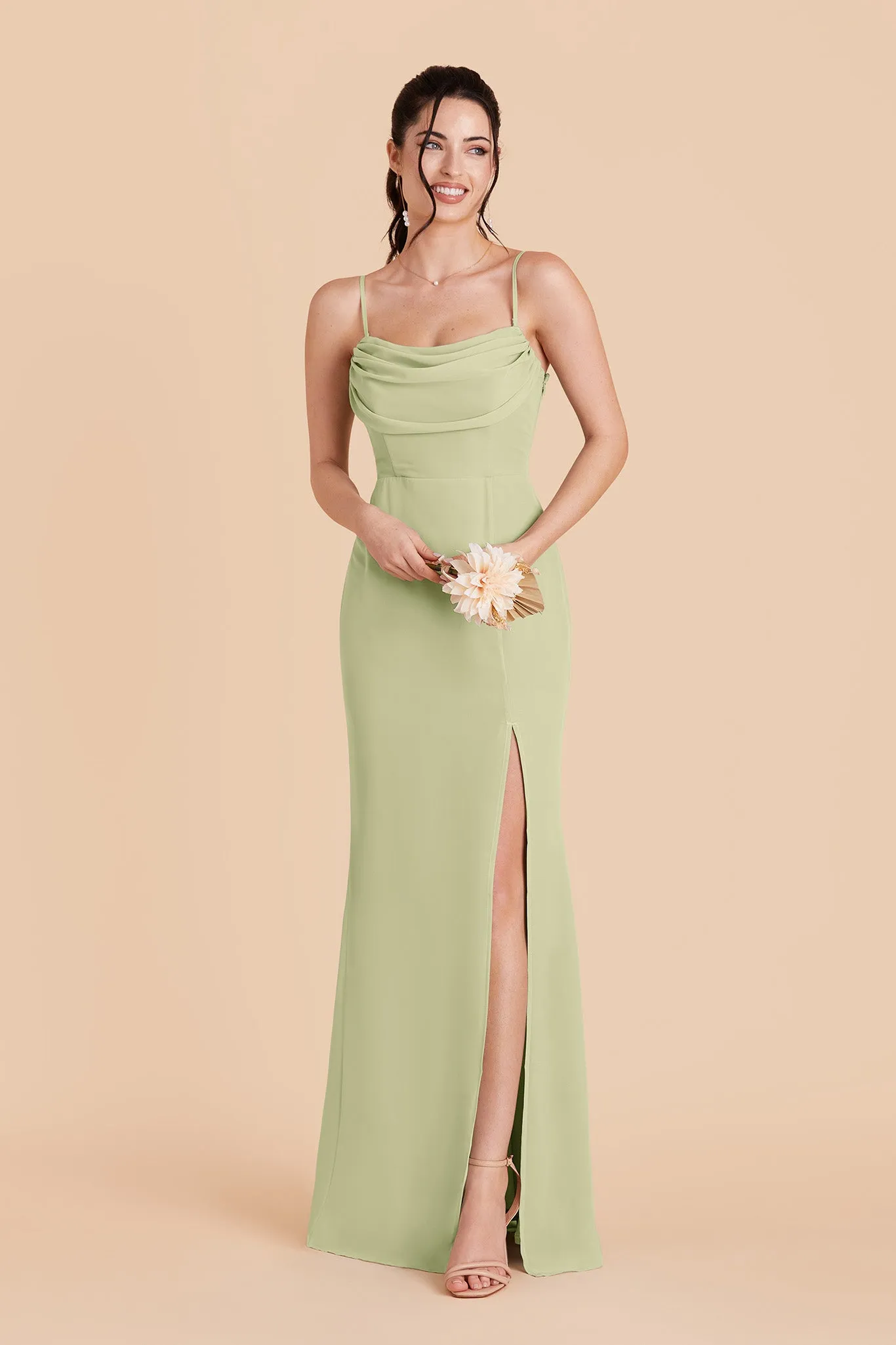 Mira Chiffon Dress - Pale Pistachio sold by Birdy Grey product image thumbnail 5