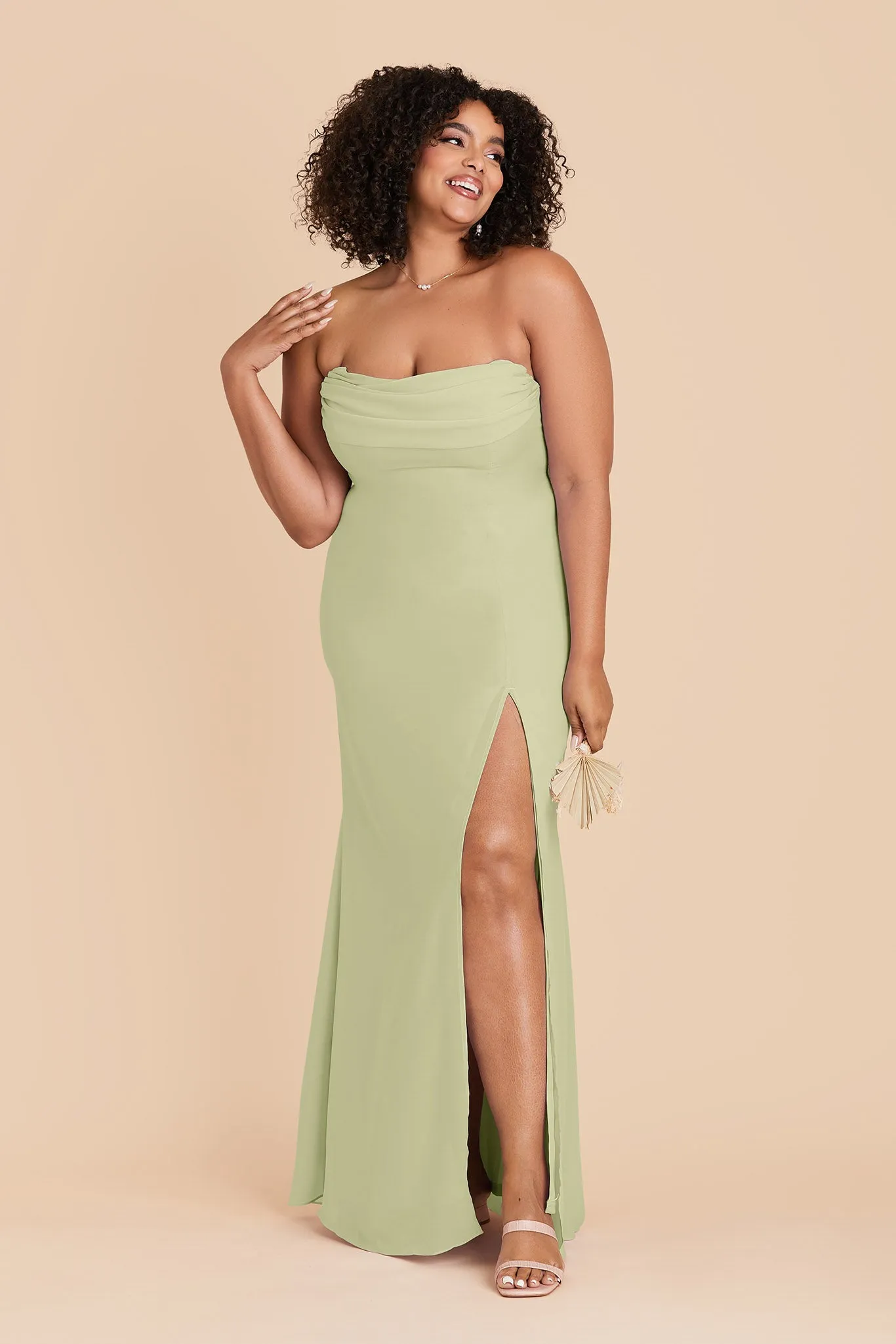 Mira Chiffon Dress - Pale Pistachio sold by Birdy Grey product image thumbnail 4