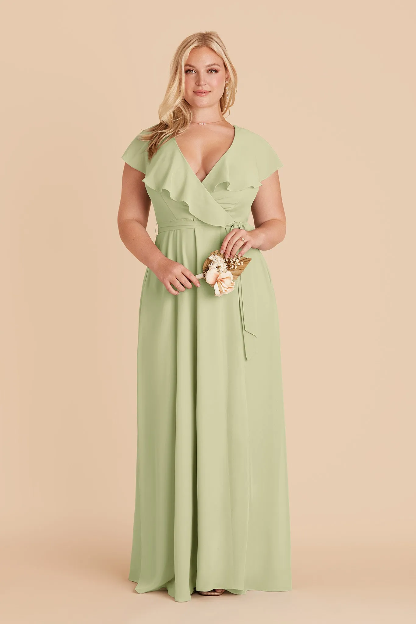 Jackson Chiffon Dress - Pale Pistachio sold by Birdy Grey product image thumbnail 2