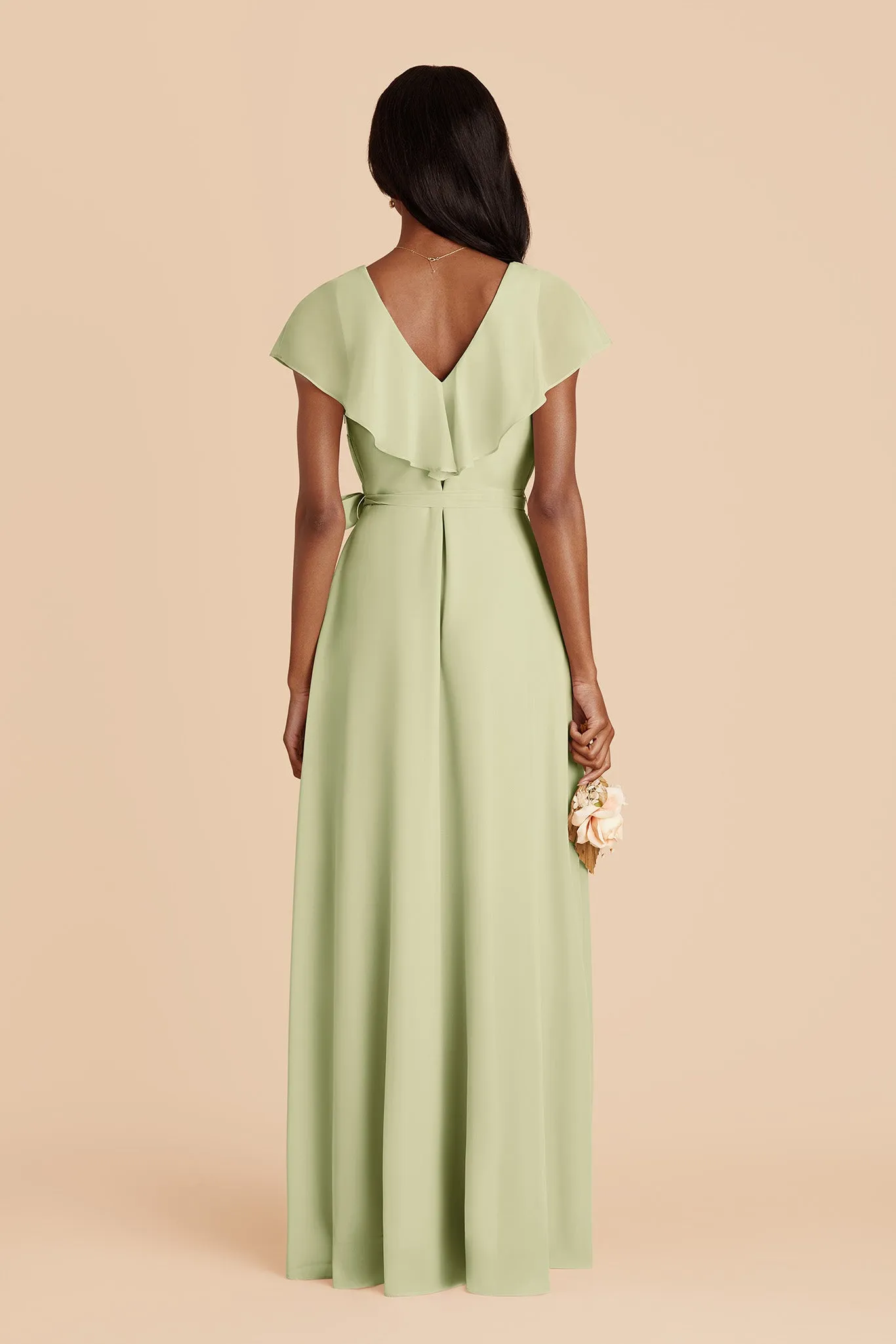 Jackson Chiffon Dress - Pale Pistachio sold by Birdy Grey product image thumbnail 4