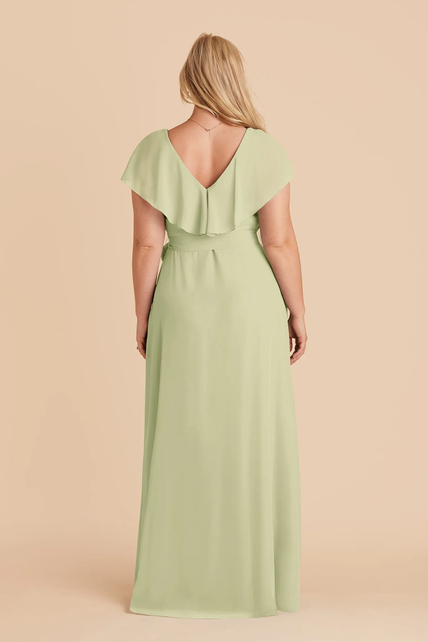 Jackson Chiffon Dress - Pale Pistachio sold by Birdy Grey product image thumbnail 5