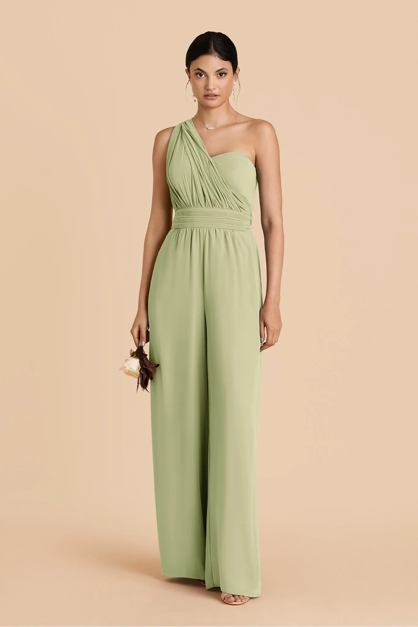 Gigi Chiffon Jumpsuit - Pale Pistachio sold by Birdy Grey product image thumbnail 3