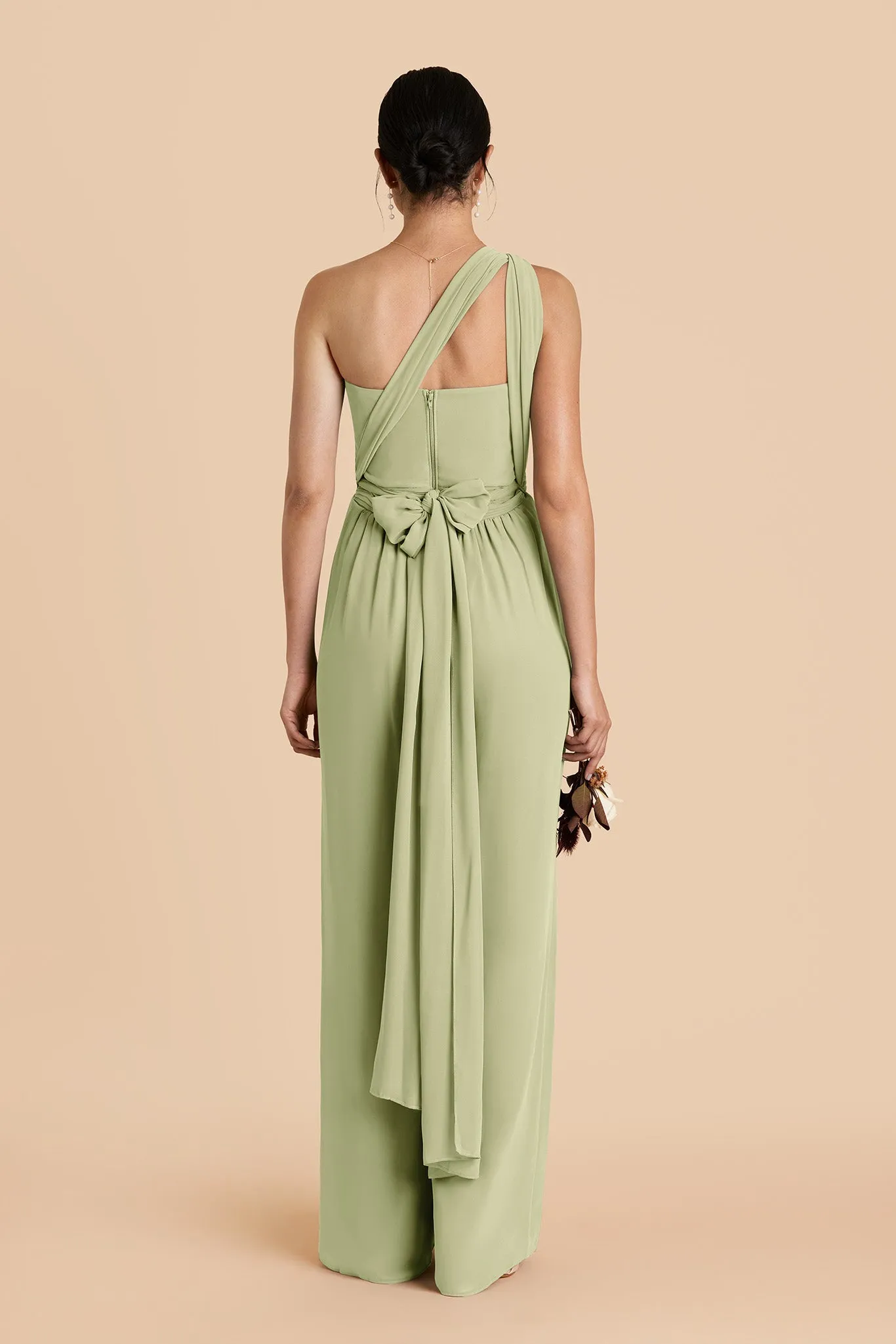 Gigi Chiffon Jumpsuit - Pale Pistachio sold by Birdy Grey product image thumbnail 4